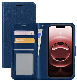 NoXx NoXx iPhone 16E Hoesje Bookcase - Donkerblauw