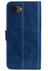 NoXx NoXx iPhone 16E Hoesje Bookcase - Donkerblauw