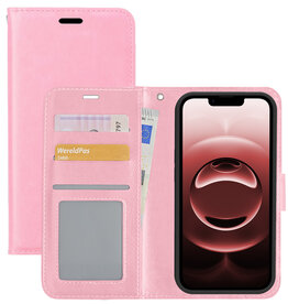 NoXx NoXx iPhone 16E Hoesje Bookcase - Lichtroze