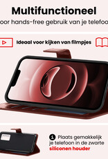 NoXx NoXx iPhone 16E Hoesje Bookcase Met Screenprotector - Bruin