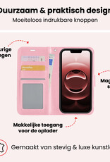 NoXx NoXx iPhone 16E Hoesje Bookcase Met Screenprotector - Lichtroze