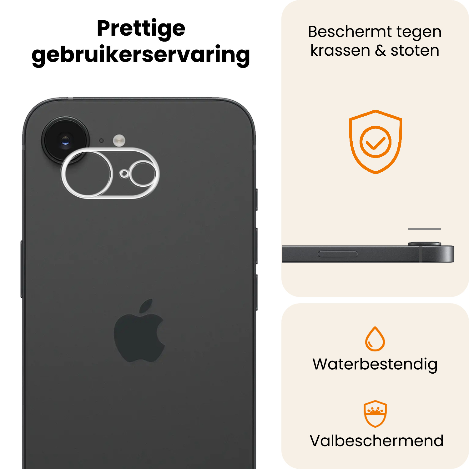 Nomfy Nomfy iPhone 16E Camera Screenprotector - 2 PACK