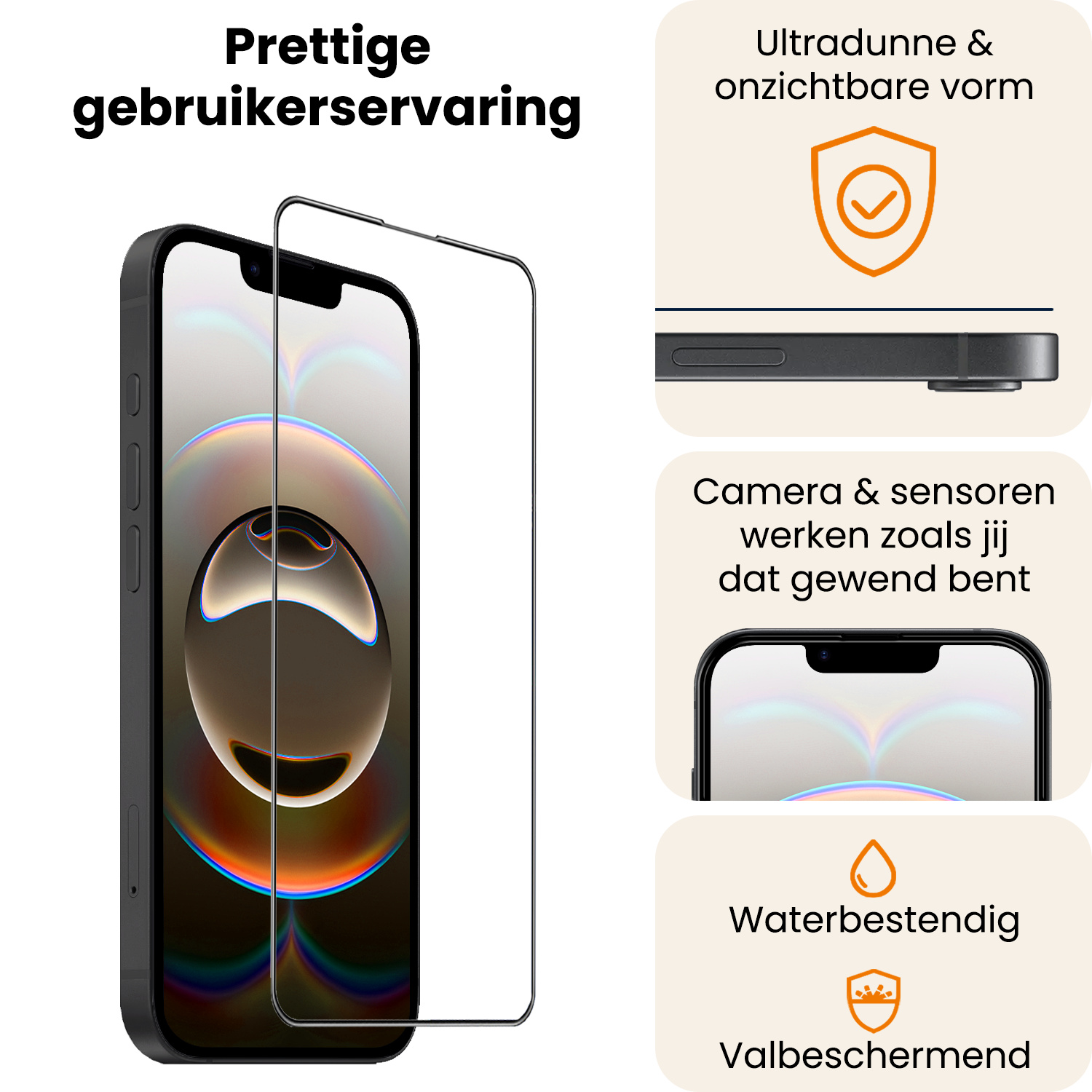 Nomfy Nomfy iPhone 16E Hybrid Screenprotector - 3 PACK