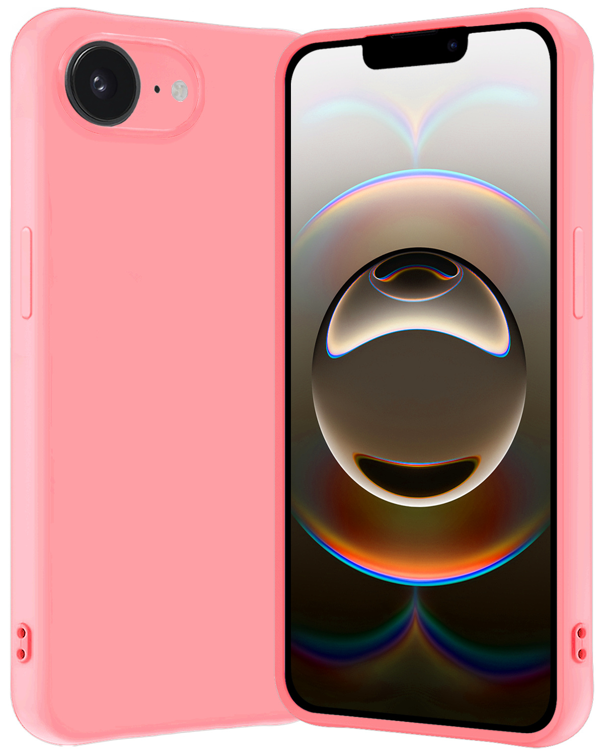 Nomfy Nomfy iPhone 16E Hoesje Siliconen - Lichtroze