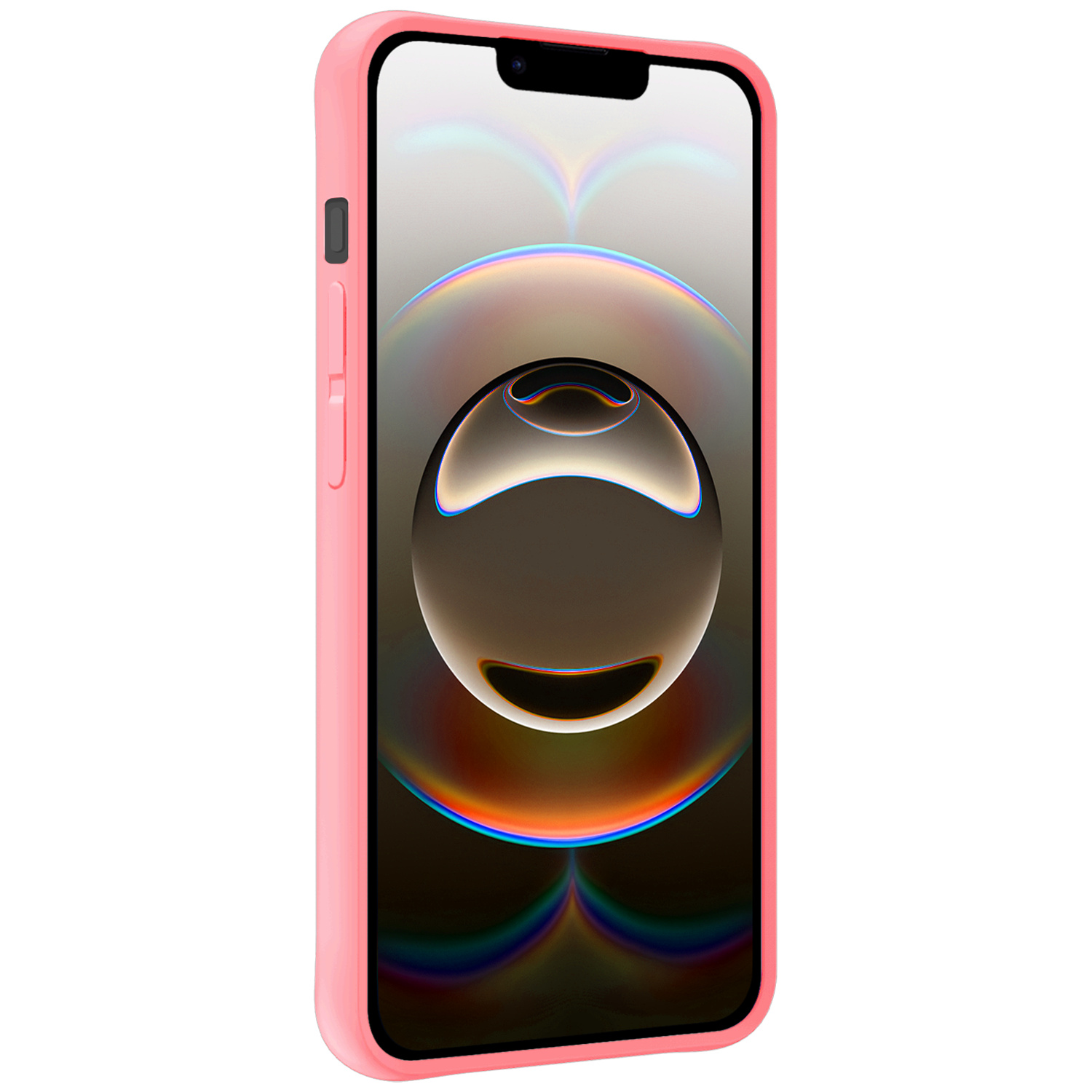 Nomfy Nomfy iPhone 16E Hoesje Siliconen Met Screenprotector Met Dichte Notch - Lichtroze