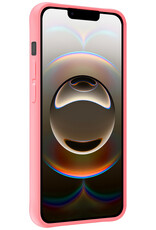 Nomfy Nomfy iPhone 16E Hoesje Siliconen Met 2x Screenprotector Met Dichte Notch - Lichtroze