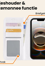 Nomfy Nomfy iPhone 16E Hoesje Bookcase - Wit