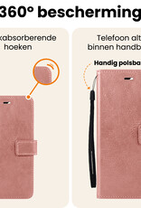 Nomfy Nomfy iPhone 16E Hoesje Bookcase Met Screenprotector - Rose Goud