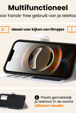 Nomfy Nomfy iPhone 16E Hoesje Bookcase Met Screenprotector - Wit