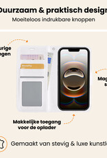 Nomfy Nomfy iPhone 16E Hoesje Bookcase Met Screenprotector - Wit