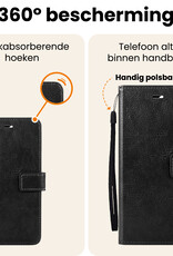 Nomfy Nomfy iPhone 16E Hoesje Bookcase Met Screenprotector - Zwart