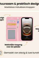 Nomfy Nomfy iPhone 16E Hoesje Bookcase Met 2x Screenprotector - Lichtroze