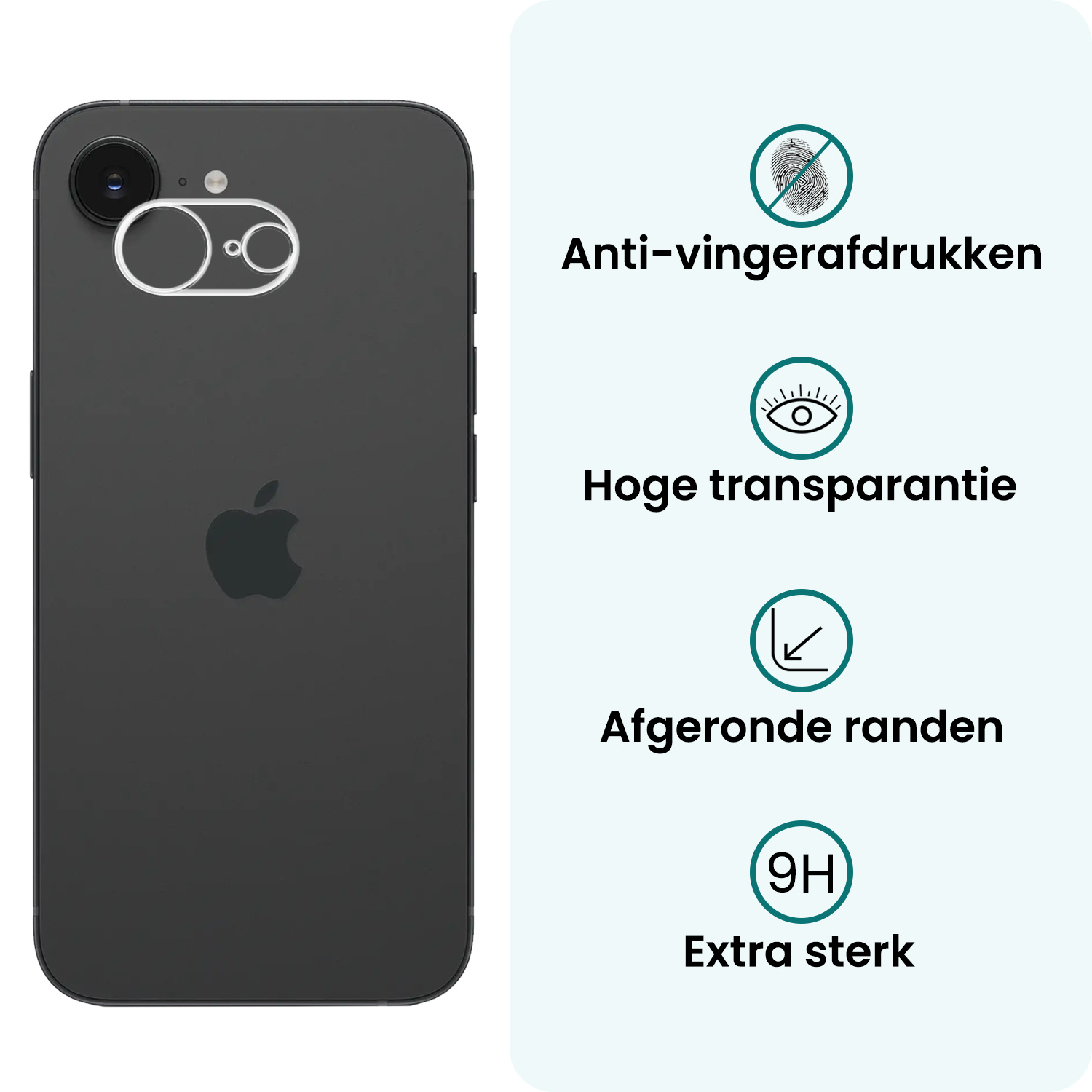 Forterra Forterra iPhone 16E Camera Screenprotector - 3 PACK