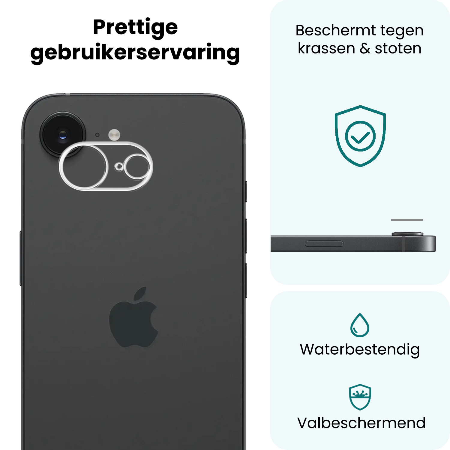 Forterra Forterra iPhone 16E Camera Screenprotector - 3 PACK