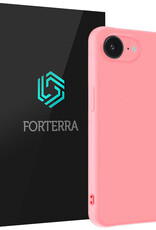 Forterra Forterra iPhone 16E Hoesje Siliconen - Lichtroze