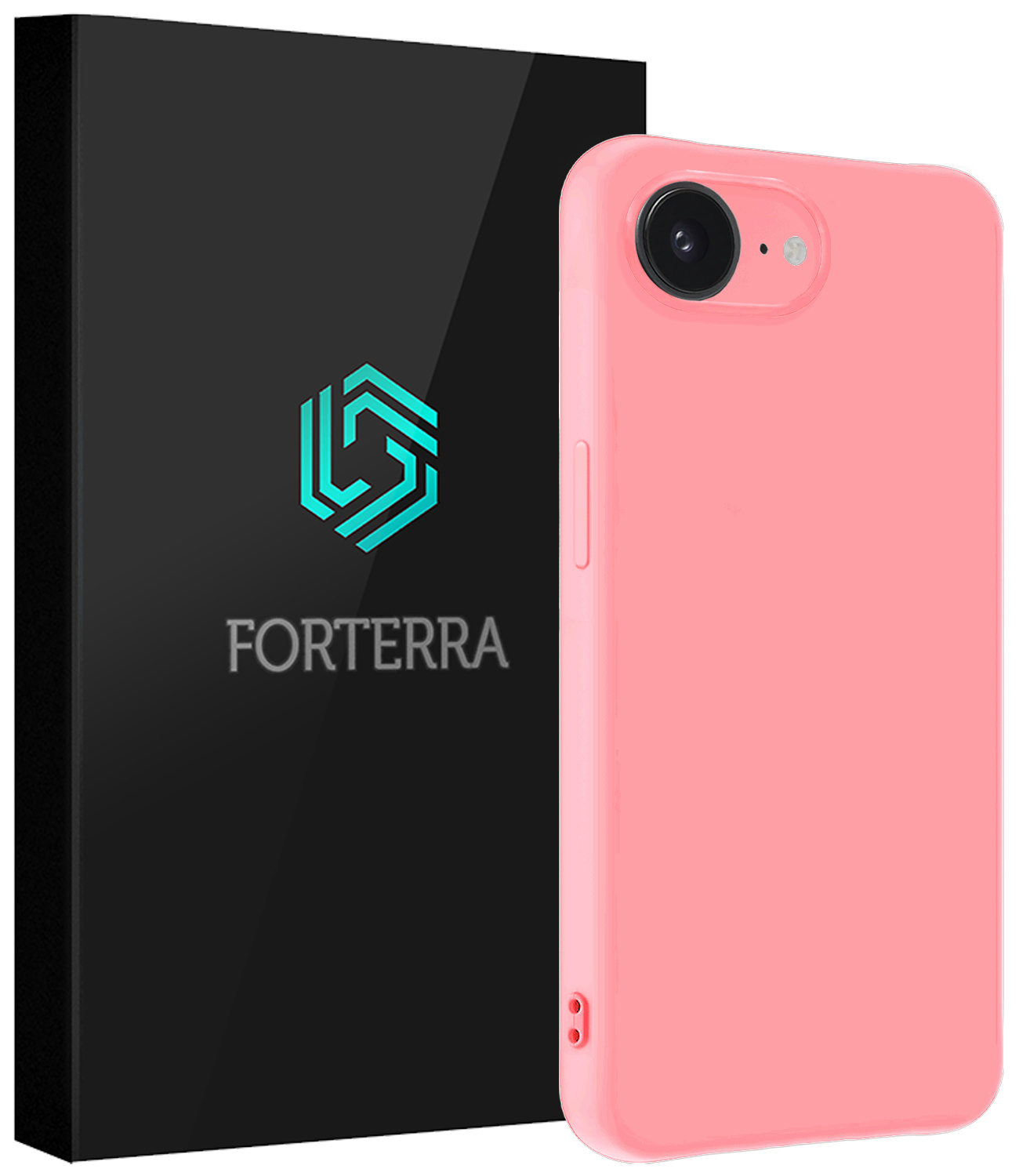 Forterra Forterra iPhone 16E Hoesje Siliconen - Lichtroze