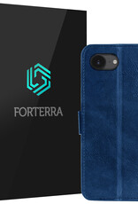 Forterra Forterra iPhone 16E Hoesje Bookcase - Donkerblauw