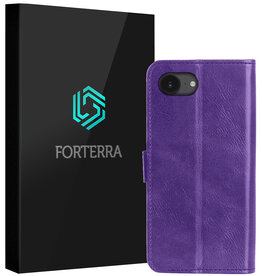 Forterra Forterra iPhone 16E Hoesje Bookcase - Paars