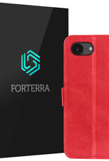 Forterra Forterra iPhone 16E Hoesje Bookcase - Rood