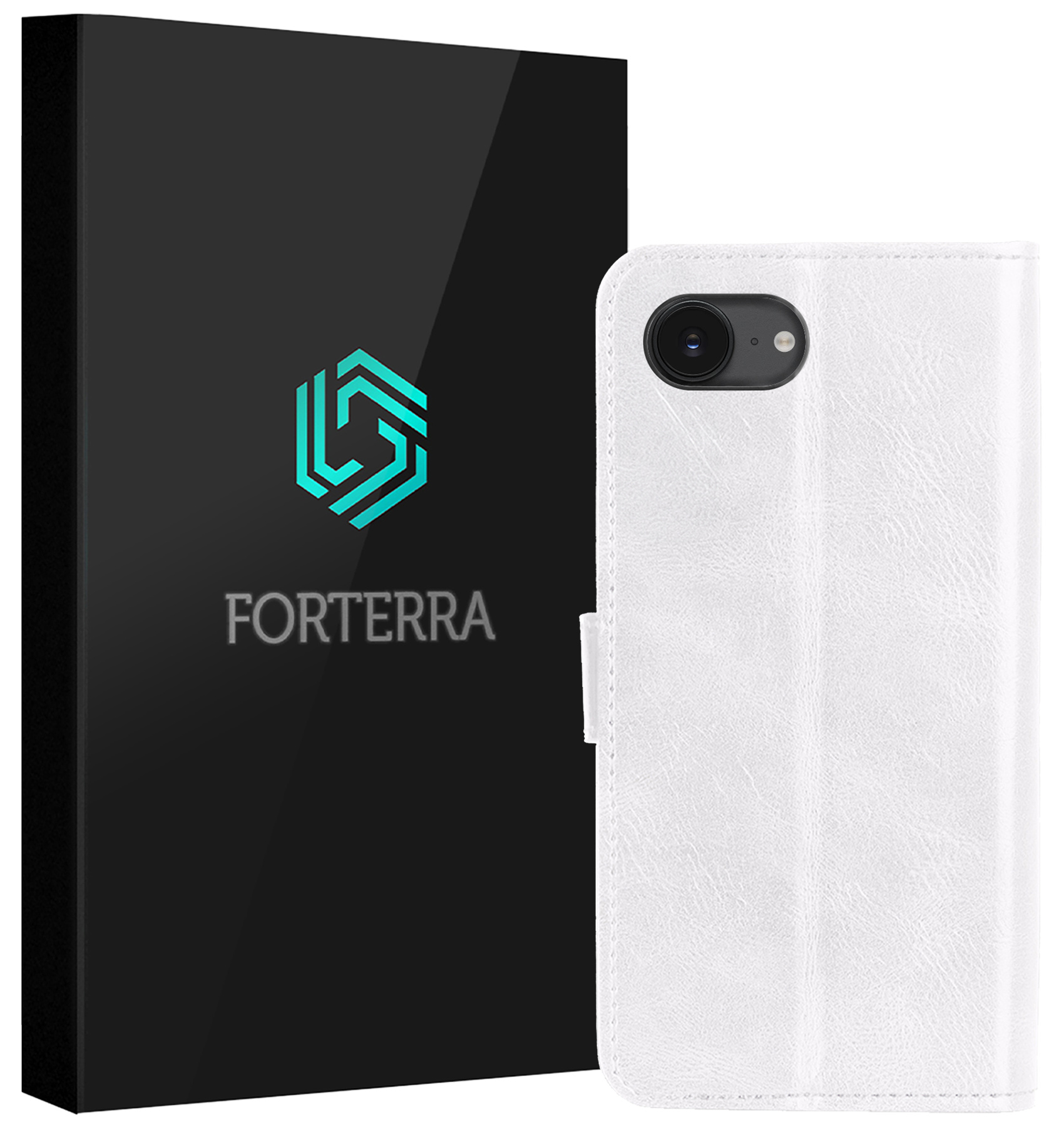 Forterra Forterra iPhone 16E Hoesje Bookcase - Wit