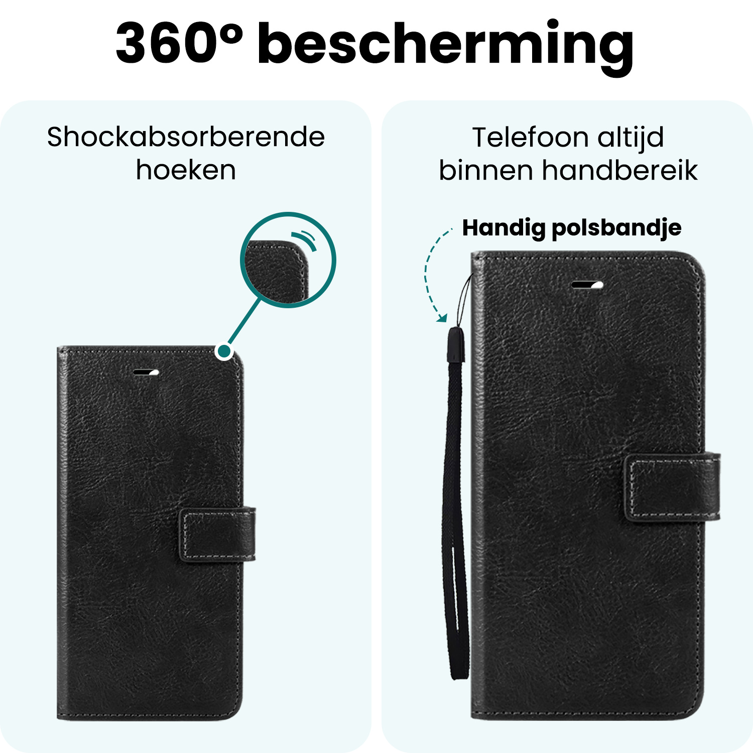 Forterra Forterra iPhone 16E Hoesje Bookcase - Zwart