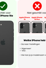 Forterra Forterra iPhone 16E Hoesje Bookcase Met Screenprotector - Donkerblauw