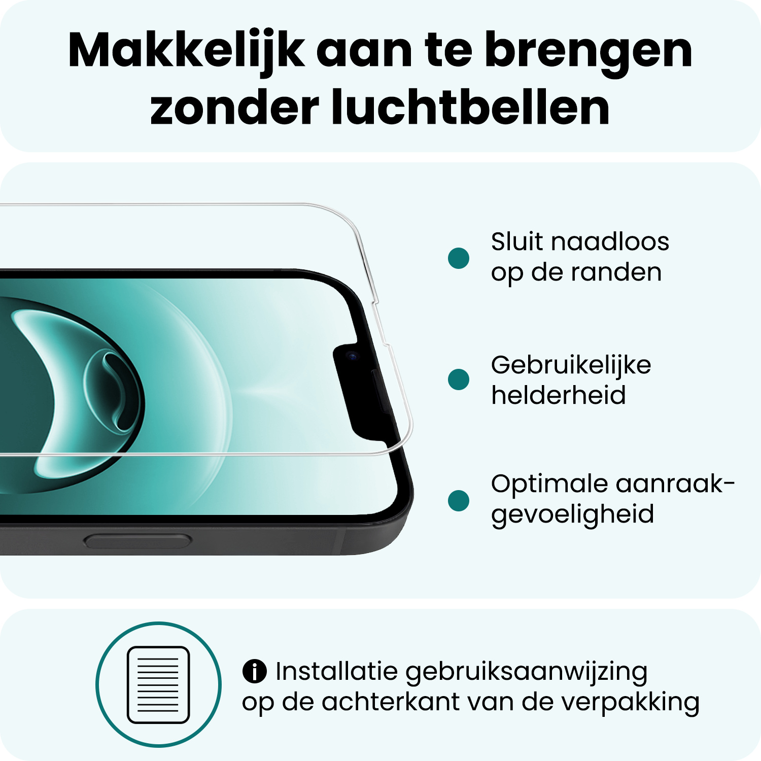 Forterra Forterra iPhone 16E Hoesje Bookcase Met Screenprotector - Donkerblauw