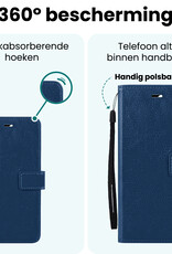Forterra Forterra iPhone 16E Hoesje Bookcase Met Screenprotector - Donkerblauw
