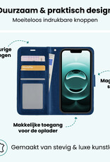 Forterra Forterra iPhone 16E Hoesje Bookcase Met Screenprotector - Donkerblauw