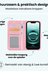 Forterra Forterra iPhone 16E Hoesje Bookcase Met Screenprotector - Lichtroze