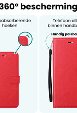 Forterra Forterra iPhone 16E Hoesje Bookcase Met Screenprotector - Rood