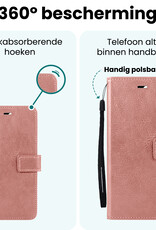 Forterra Forterra iPhone 16E Hoesje Bookcase Met Screenprotector - Rose Goud