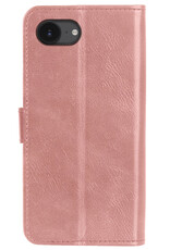 Forterra Forterra iPhone 16E Hoesje Bookcase Met Screenprotector - Rose Goud