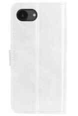 Forterra Forterra iPhone 16E Hoesje Bookcase Met Screenprotector - Wit