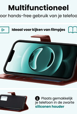 Forterra Forterra iPhone 16E Hoesje Bookcase Met 2x Screenprotector - Bruin
