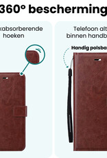 Forterra Forterra iPhone 16E Hoesje Bookcase Met 2x Screenprotector - Bruin