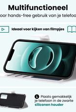 Forterra Forterra iPhone 16E Hoesje Bookcase Met 2x Screenprotector - Wit