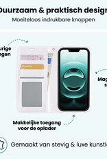 Forterra Forterra iPhone 16E Hoesje Bookcase Met 2x Screenprotector - Wit