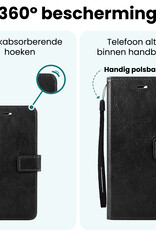 Forterra Forterra iPhone 16E Hoesje Bookcase Met 2x Screenprotector - Zwart