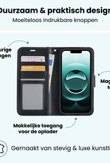 Forterra Forterra iPhone 16E Hoesje Bookcase Met 2x Screenprotector - Zwart