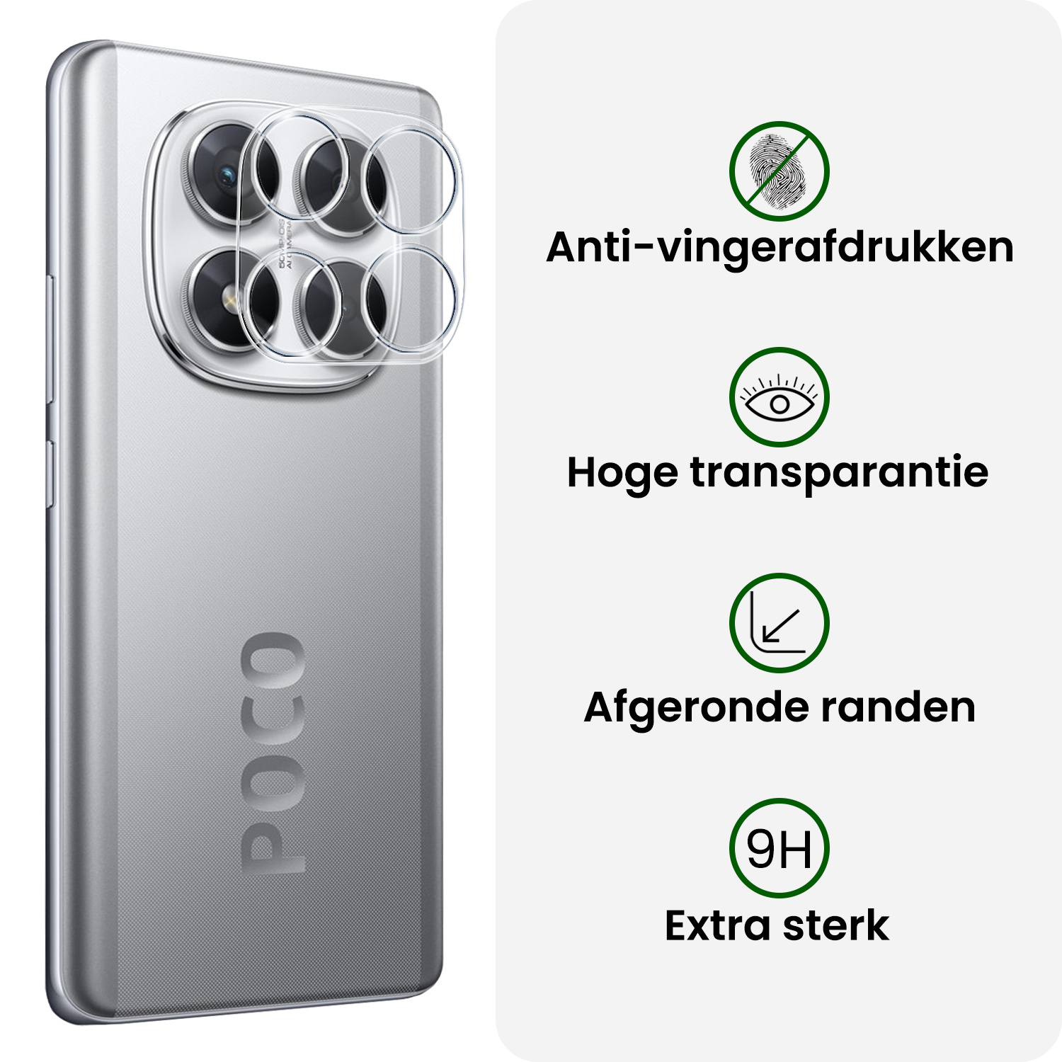 BASEY. BASEY. Xiaomi Poco X7 Camera Screenprotector - 2 PACK