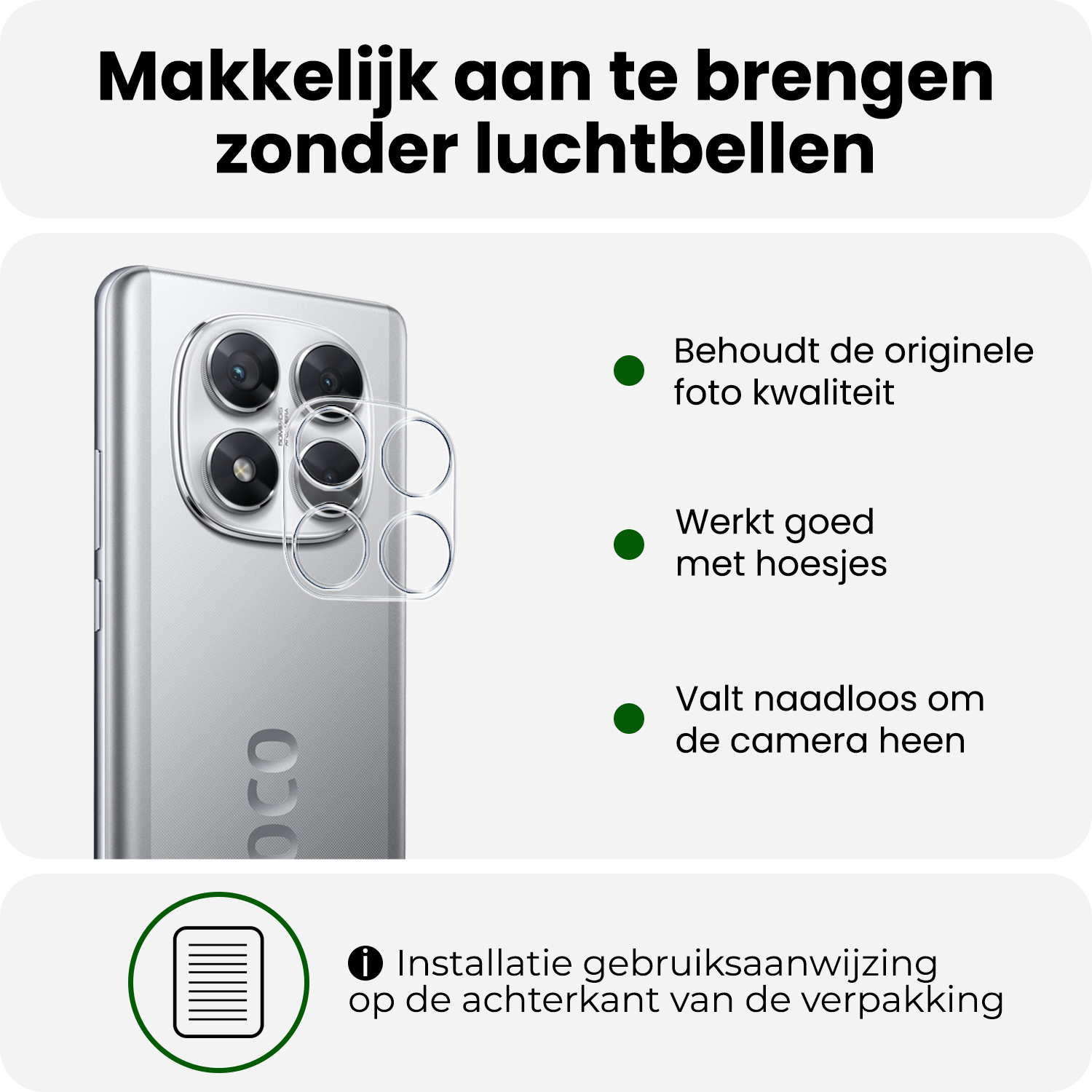 BASEY. BASEY. Xiaomi Poco X7 Camera Screenprotector - 3 PACK