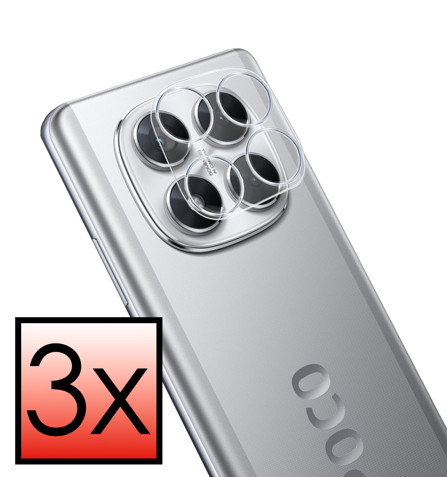 NoXx NoXx Xiaomi Poco X7 Camera Screenprotector - 3 PACK