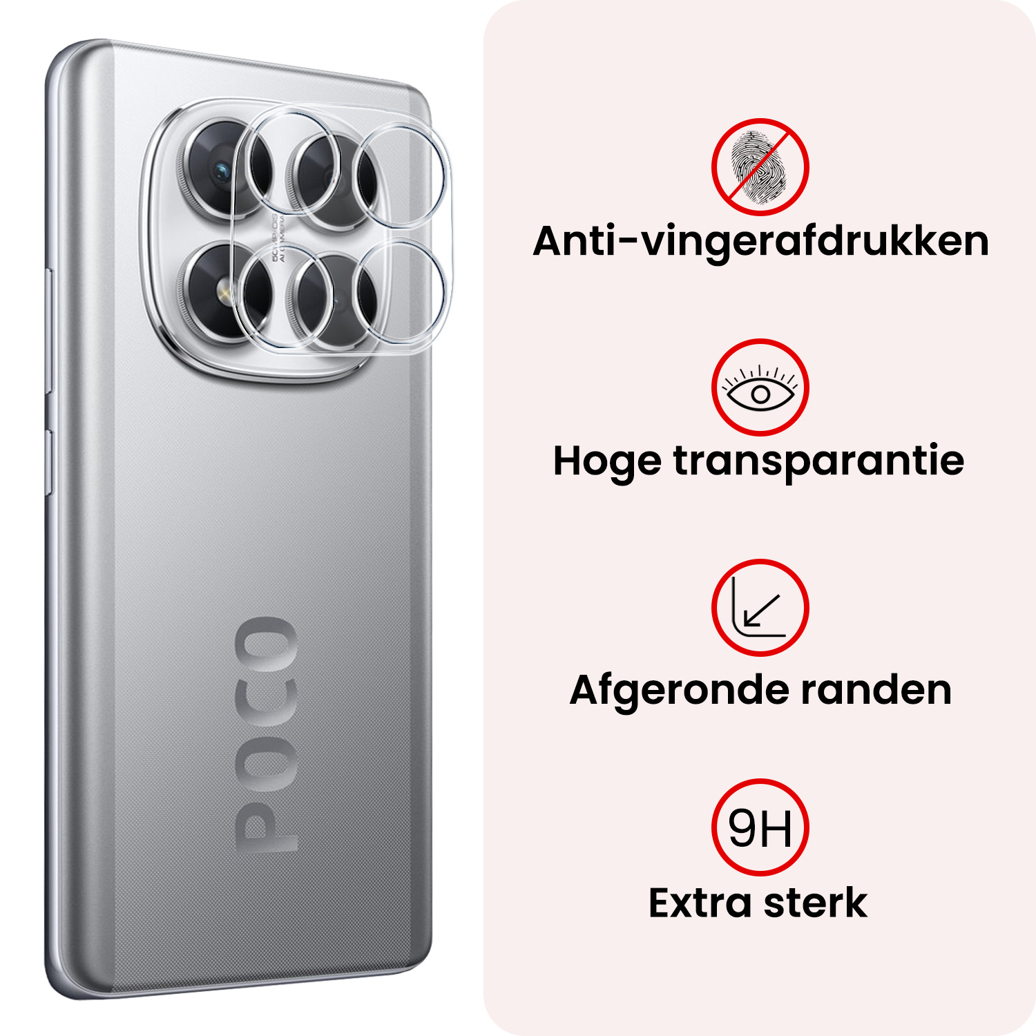 NoXx NoXx Xiaomi Poco X7 Camera Screenprotector - 3 PACK