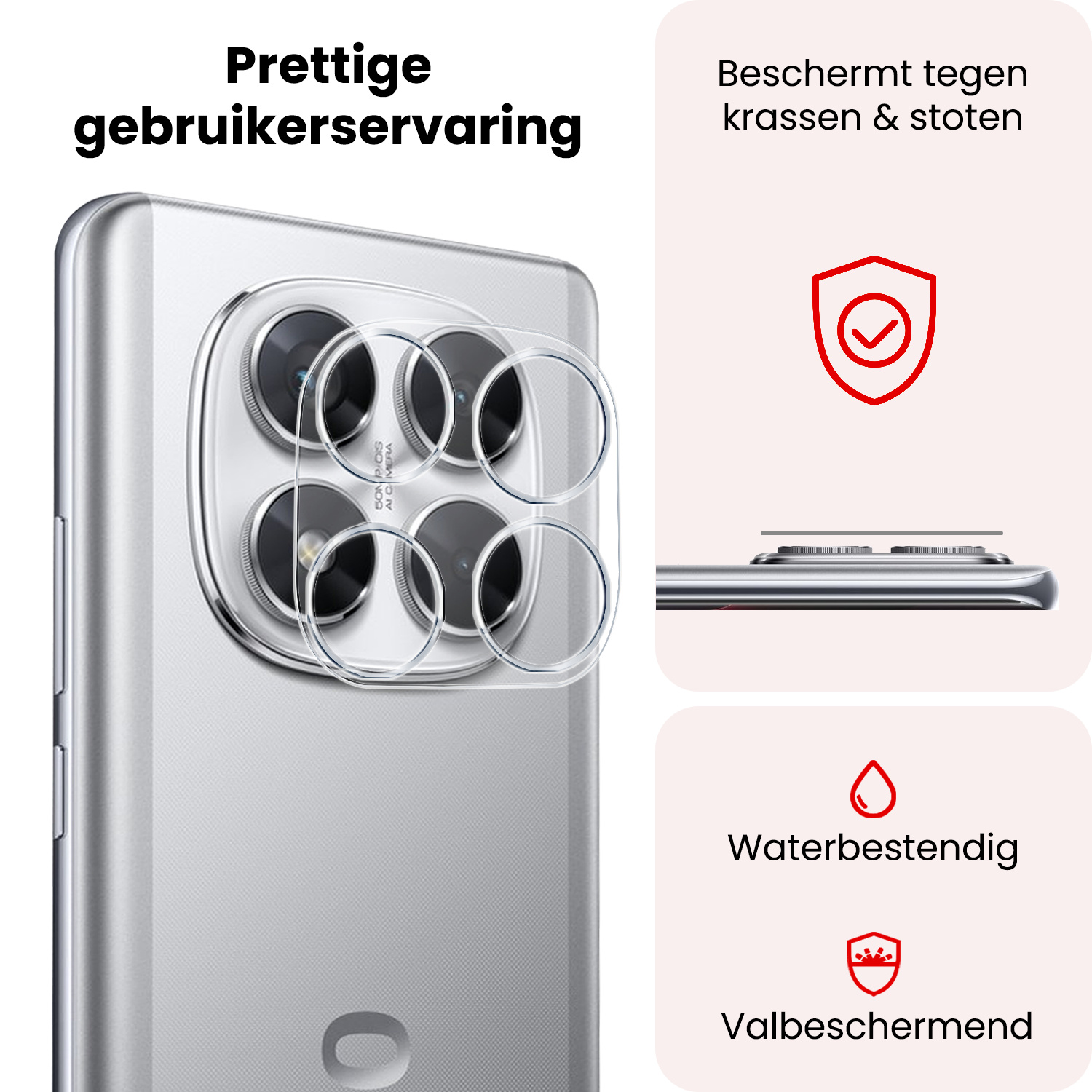 NoXx NoXx Xiaomi Poco X7 Camera Screenprotector - 3 PACK