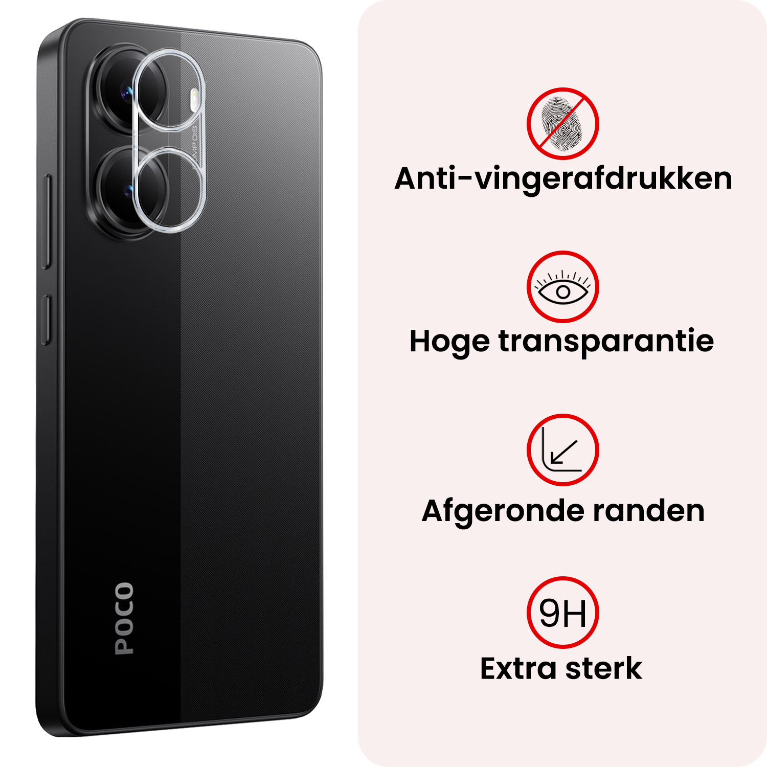 NoXx NoXx Xiaomi Poco X7 Pro Camera Screenprotector - 2 PACK