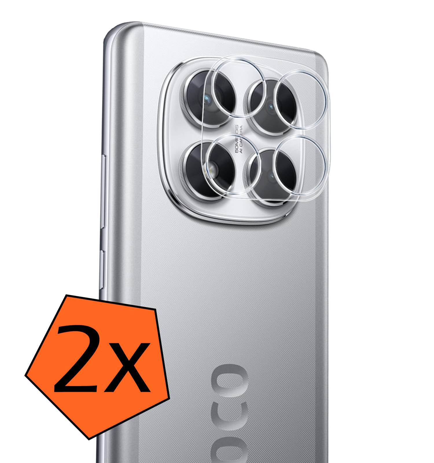 Nomfy Nomfy Xiaomi Poco X7 Camera Screenprotector - 2 PACK