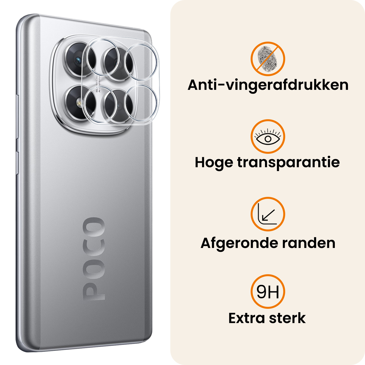 Nomfy Nomfy Xiaomi Poco X7 Camera Screenprotector - 2 PACK