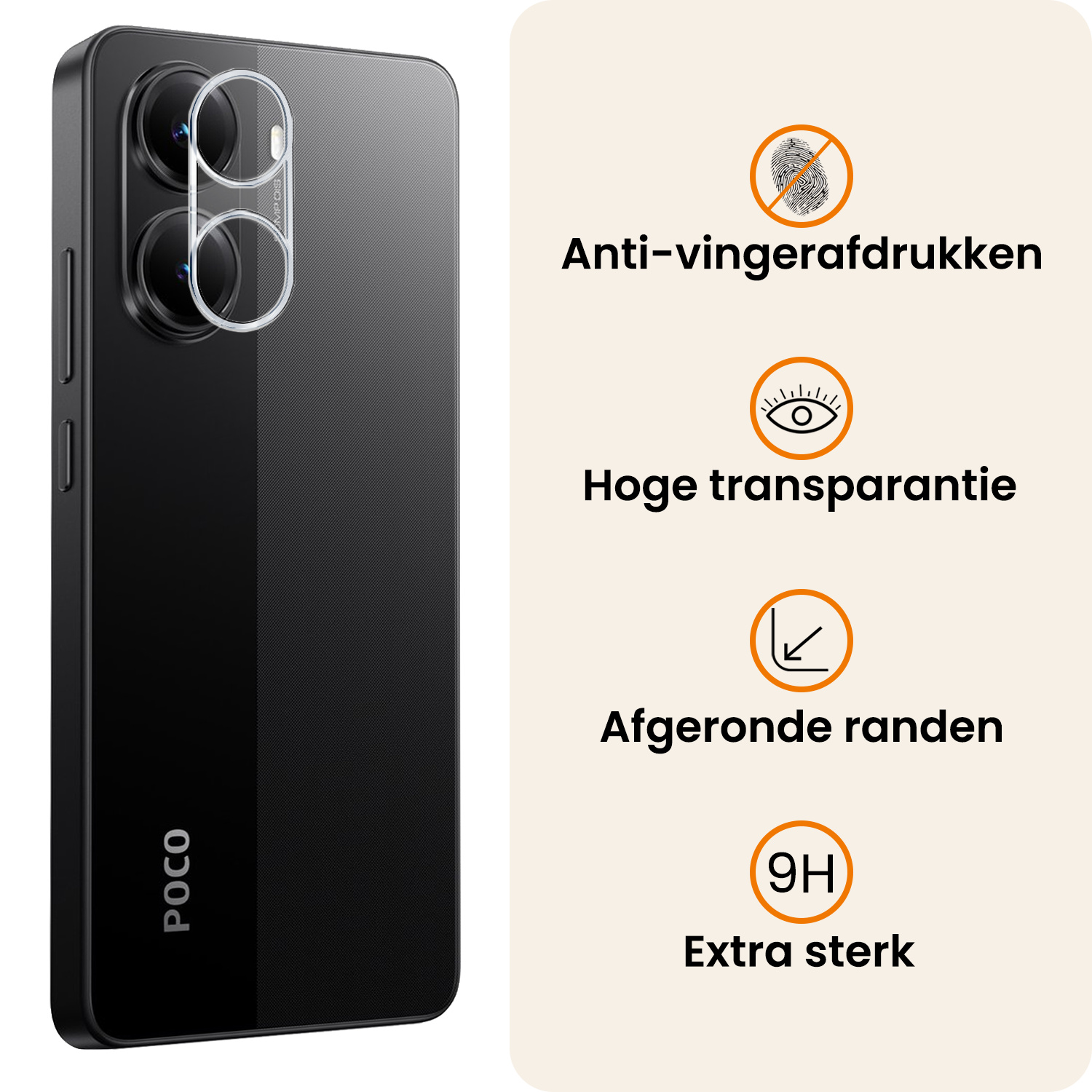 Nomfy Nomfy Xiaomi Poco X7 Pro Camera Screenprotector - 2 PACK
