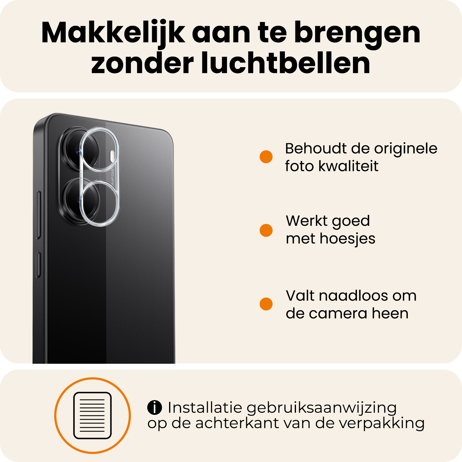 Nomfy Nomfy Xiaomi Poco X7 Pro Camera Screenprotector - 2 PACK